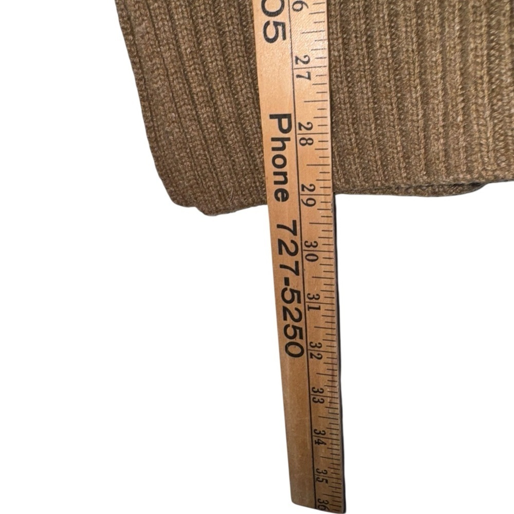 J.Crew Brown Chunky Cable Knit Wool Sweater Small Oversized Cozy - Picture 4 of 8